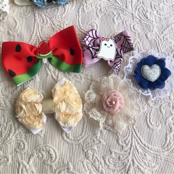 Infant Baby Girl Handmade Headband Lot Mixture - Picture 4 of 5